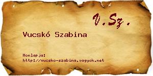 Vucskó Szabina névjegykártya