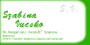 szabina vucsko business card